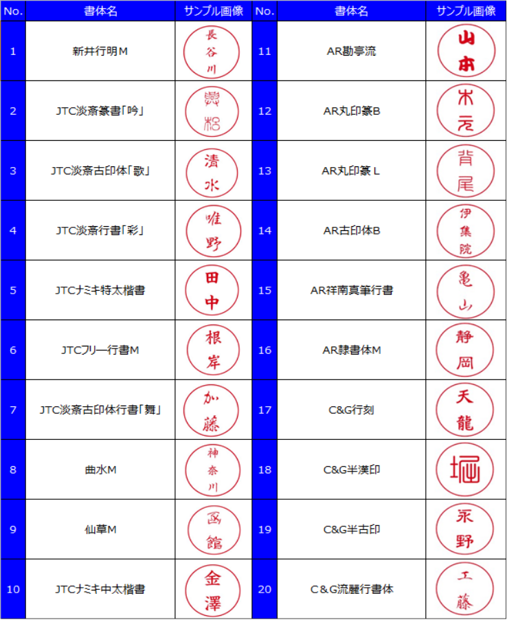 おまかせ電子印鑑画面